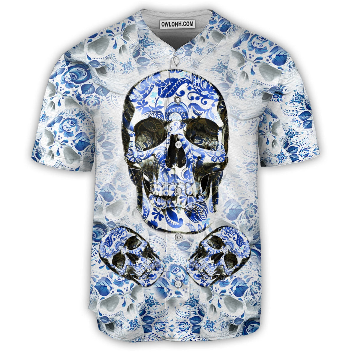 Skull Love Life Floral - Baseball Jersey - Chic Loom