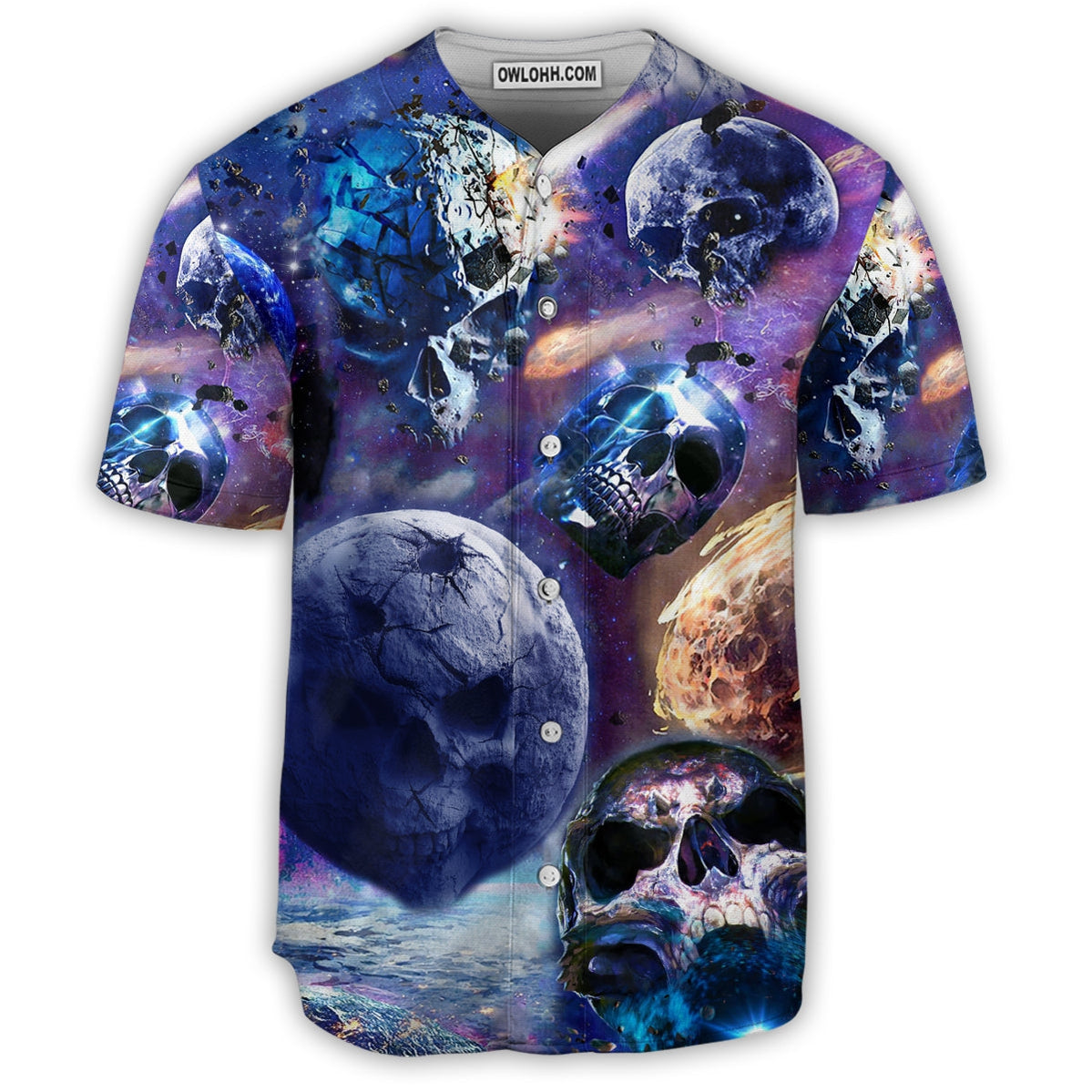 Skull Planet Galaxy - Baseball Jersey - Chic Loom