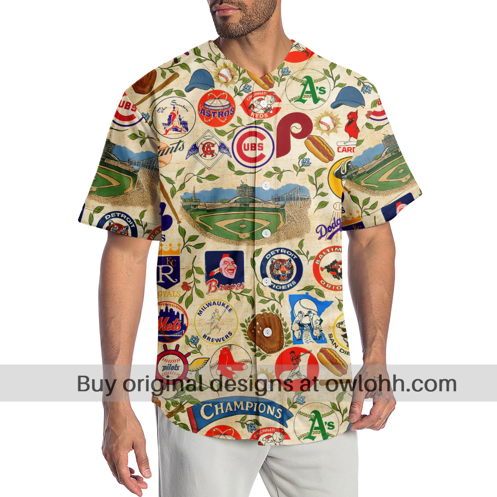 Baseball League Teams History Retro - Baseball Jersey - Chic Loom