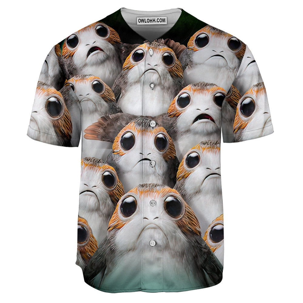 Star Wars The Last Jedi Many Porgs - Baseball Jersey - Chic Loom
