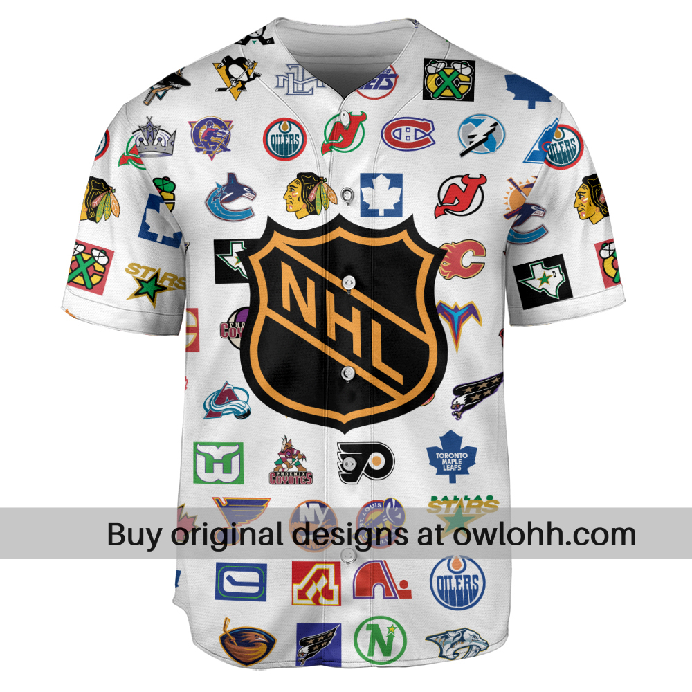 Vintage Hockey League Teams Logos History - Baseball Jersey - Chic Loom