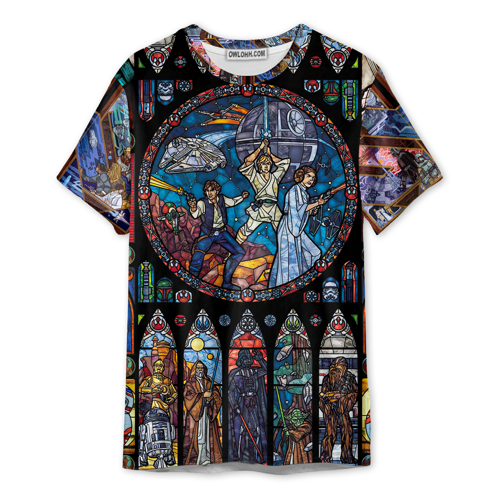 Star Wars Stained Glass - Unisex 3D T-shirt - Chic Loom