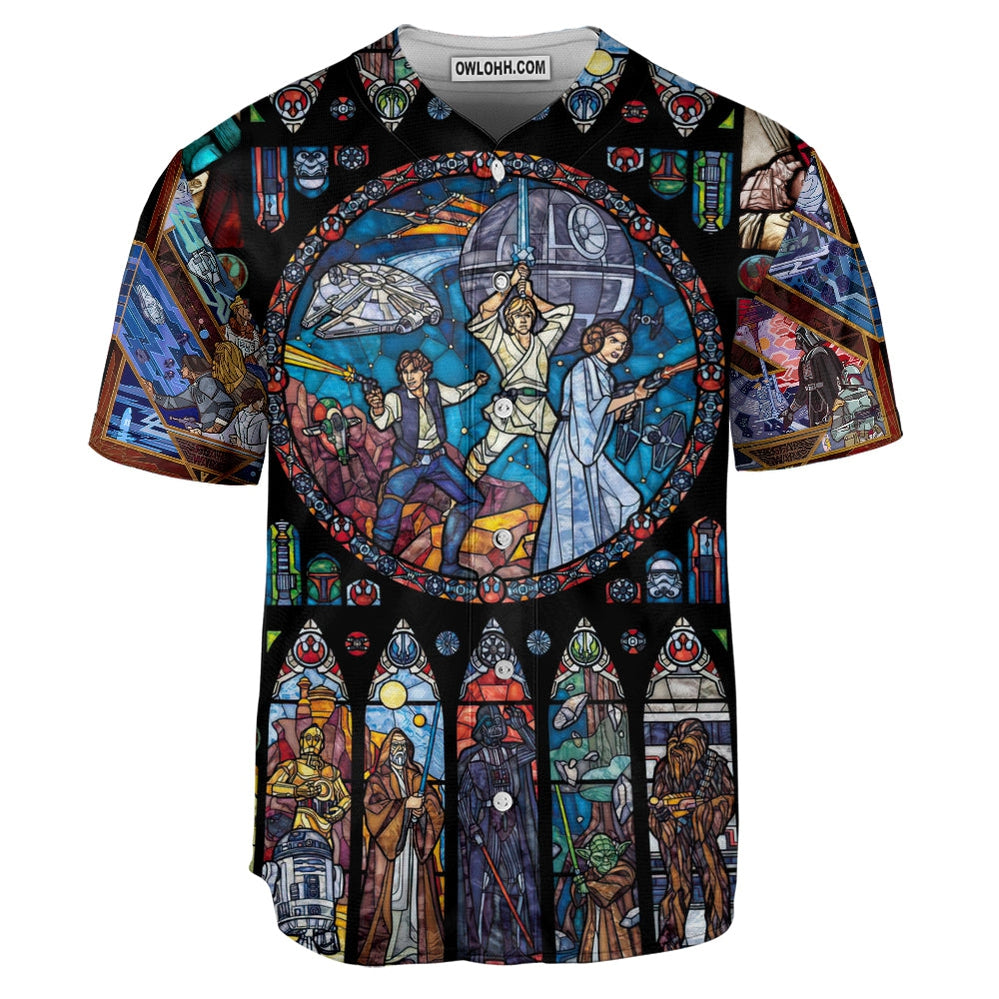 Star Wars Stained Glass - Baseball Jersey - Chic Loom