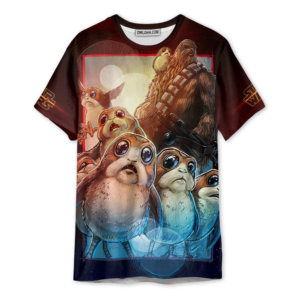 Star Wars Porgs Are Friends Not Food - Unisex 3D T-shirt - Chic Loom