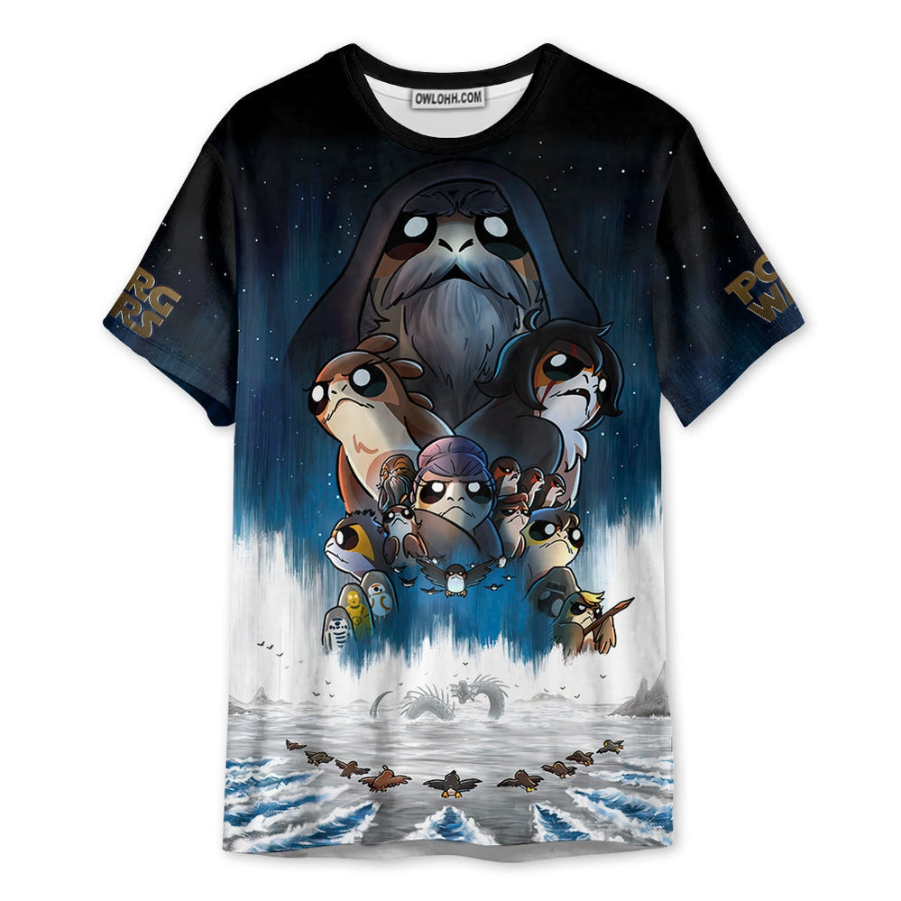 Star Wars We Must Say Our Goodbye To Our Porgs Friends - Unisex 3D T-shirt - Chic Loom