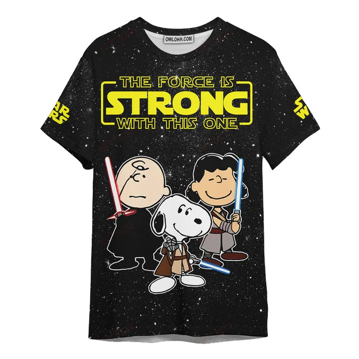 Star Wars The Force Is Strong With This One Gift For Fans Unisex 3D T-shirt - Chic Loom