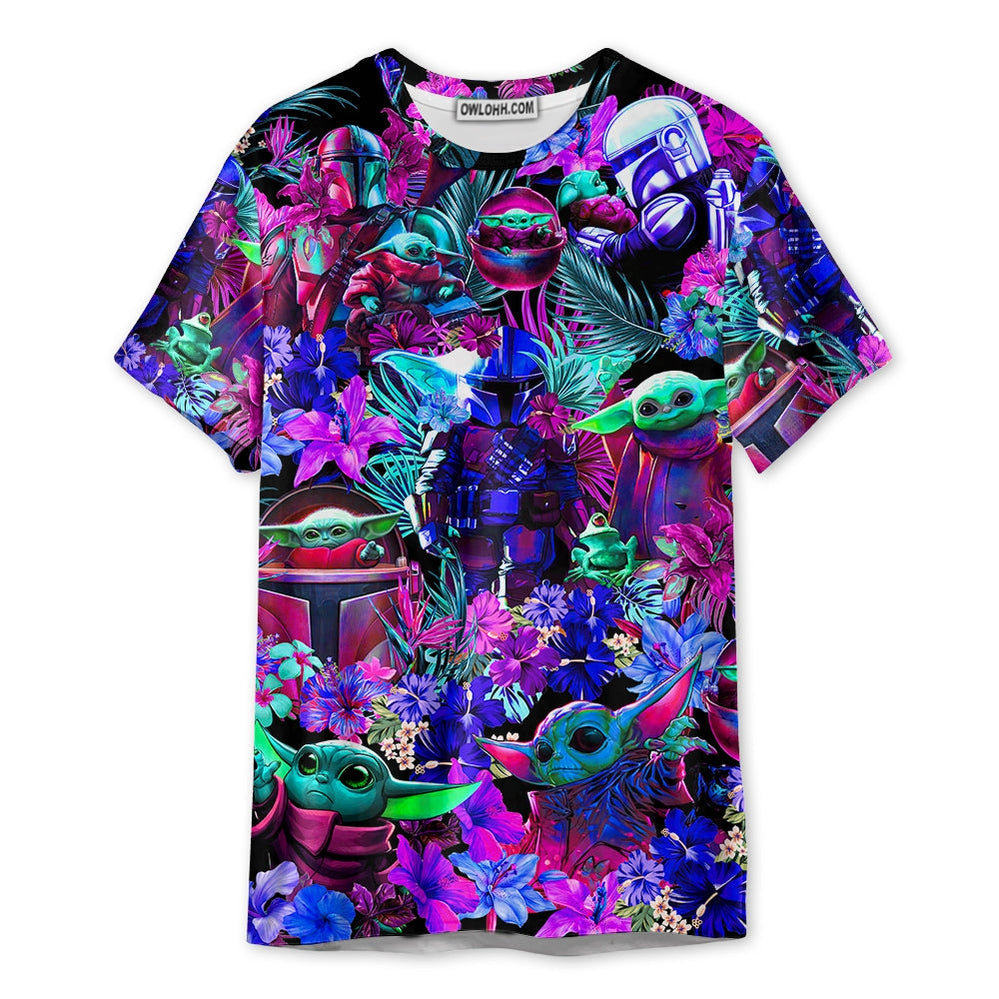 Special Star Wars Baby Yoda Synthwave - Unisex 3D T-shirt - Chic Loom