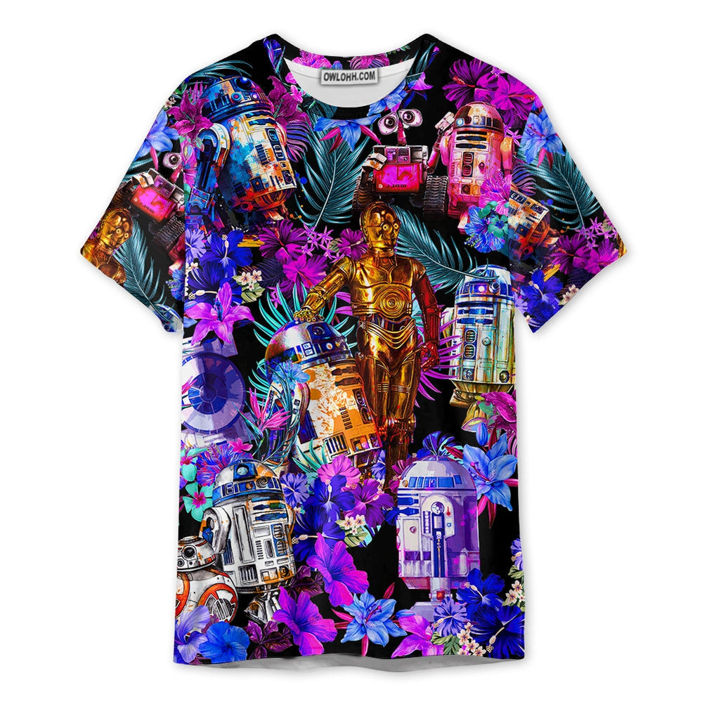 Special Star Wars R2-D2 With Friends Synthwave - Unisex 3D T-shirt - Chic Loom