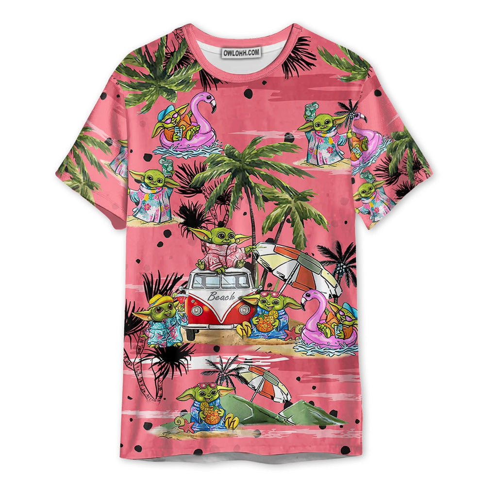 SW Disney Baby Yoda Pink - Unisex 3D T-shirt - Chic Loom