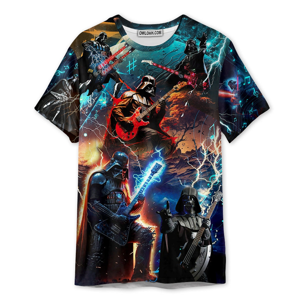 Starwars Darth Vader Playing Guitar - Unisex 3D T-shirt - Chic Loom