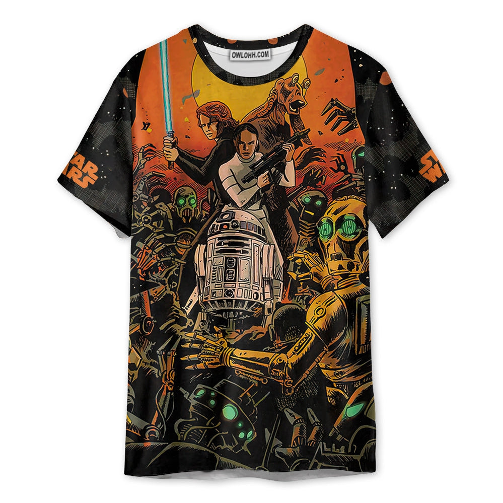 Starwars Halloween Return To Mustafar In Ghosts Of Vader’s Castle - Unisex 3D T-shirt - Chic Loom