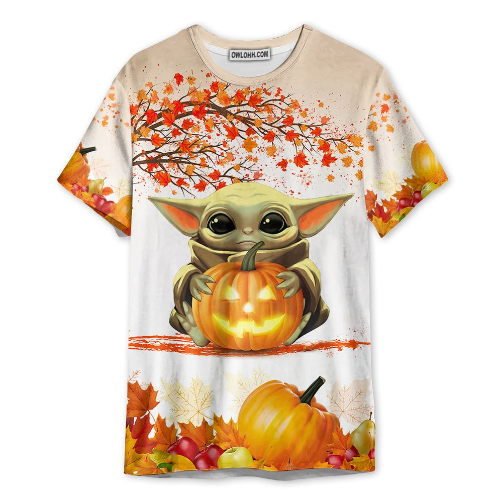 Starwars Halloween Baby Yoda Tricks Or Treat - Unisex 3D T-shirt - Chic Loom