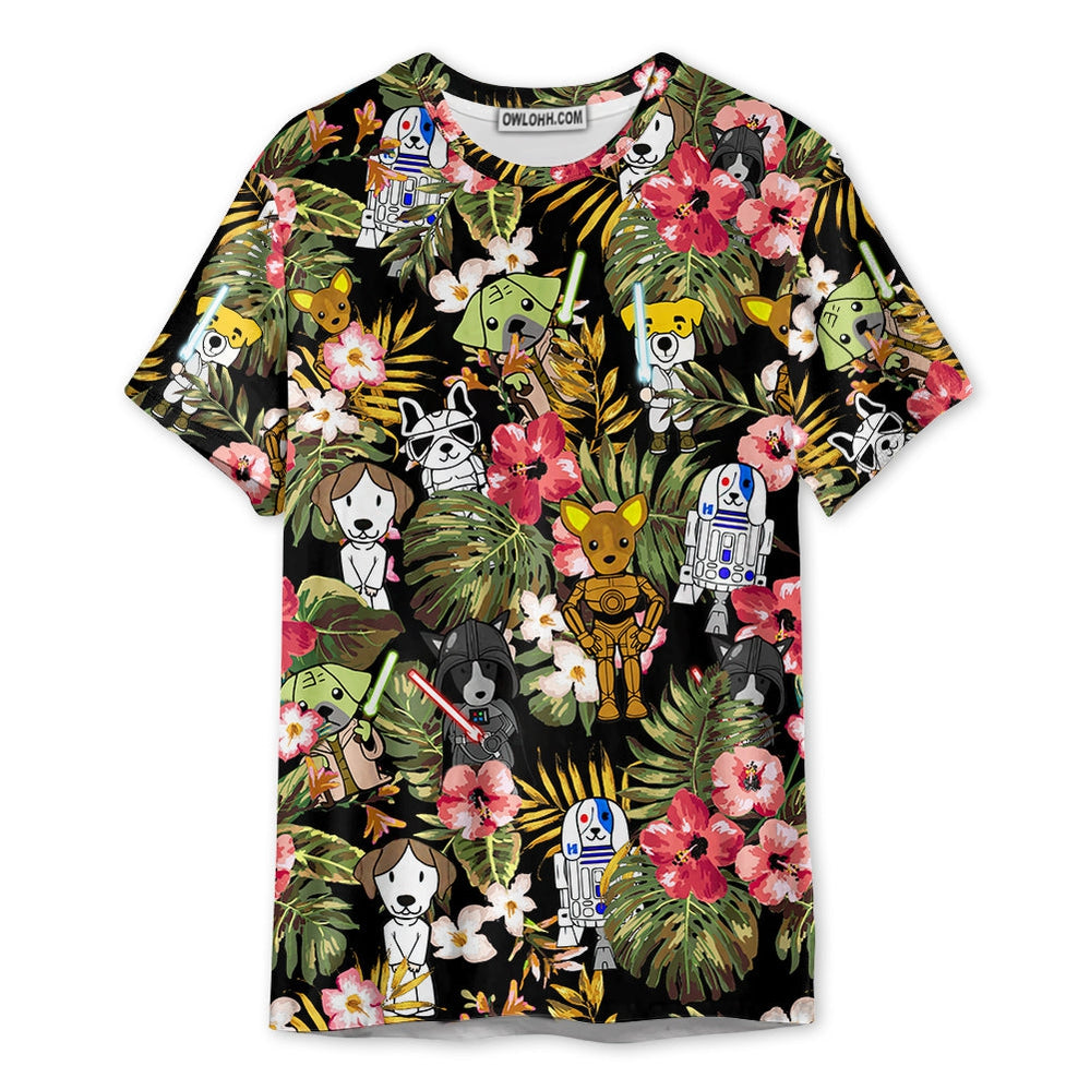 Star Dogs Tropical - Unisex 3D T-shirt - Chic Loom