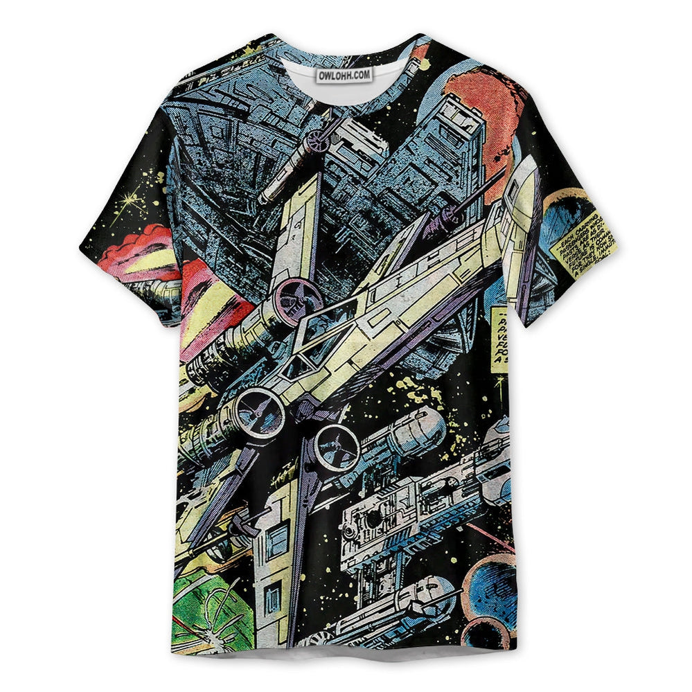 Star Wars Han Solo Spaceship - Unisex 3D T-shirt - Chic Loom