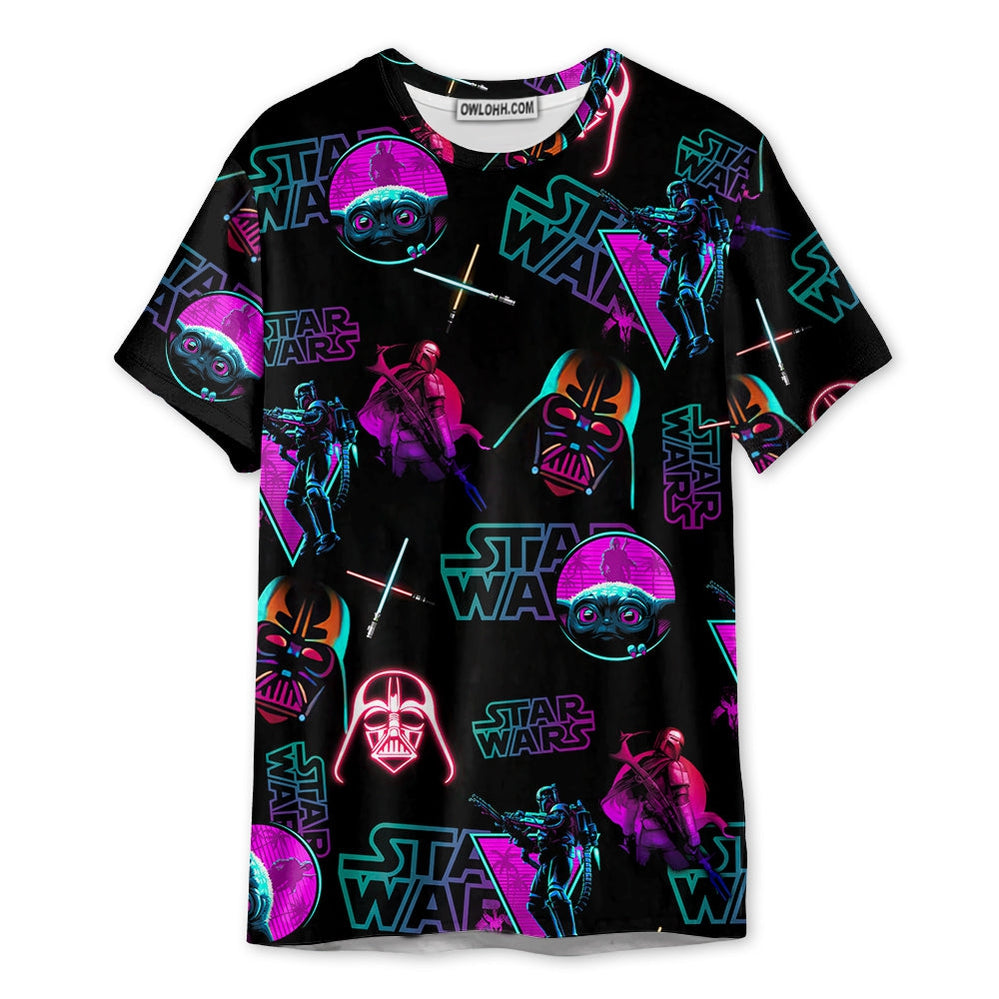 Neon Star Wars - Unisex 3D T-shirt - Chic Loom