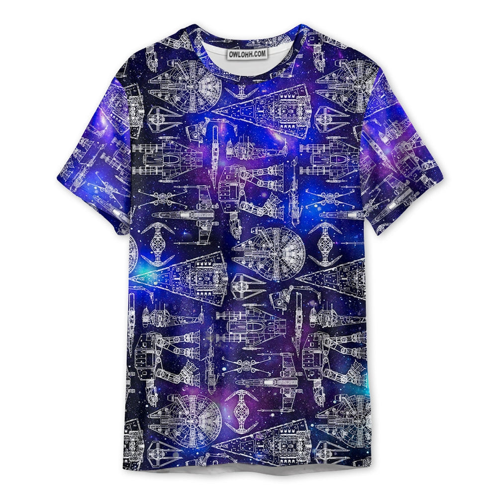 SPACE SHIPS STAR WARS GALAXY - Unisex 3D T-shirt - Chic Loom
