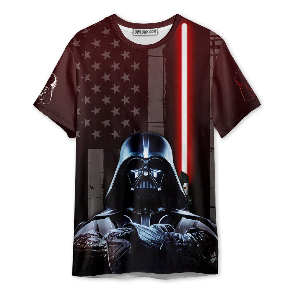 Star Wars Darth Vader American Flag - Unisex 3D T-shirt - Chic Loom