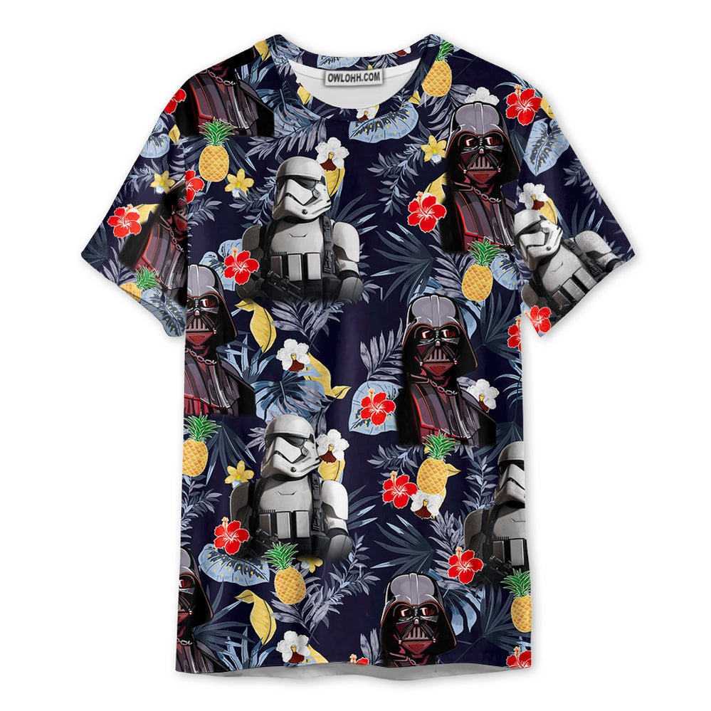 Star Wars Darth Vader Storm Trooper Flower - Unisex 3D T-shirt - Chic Loom
