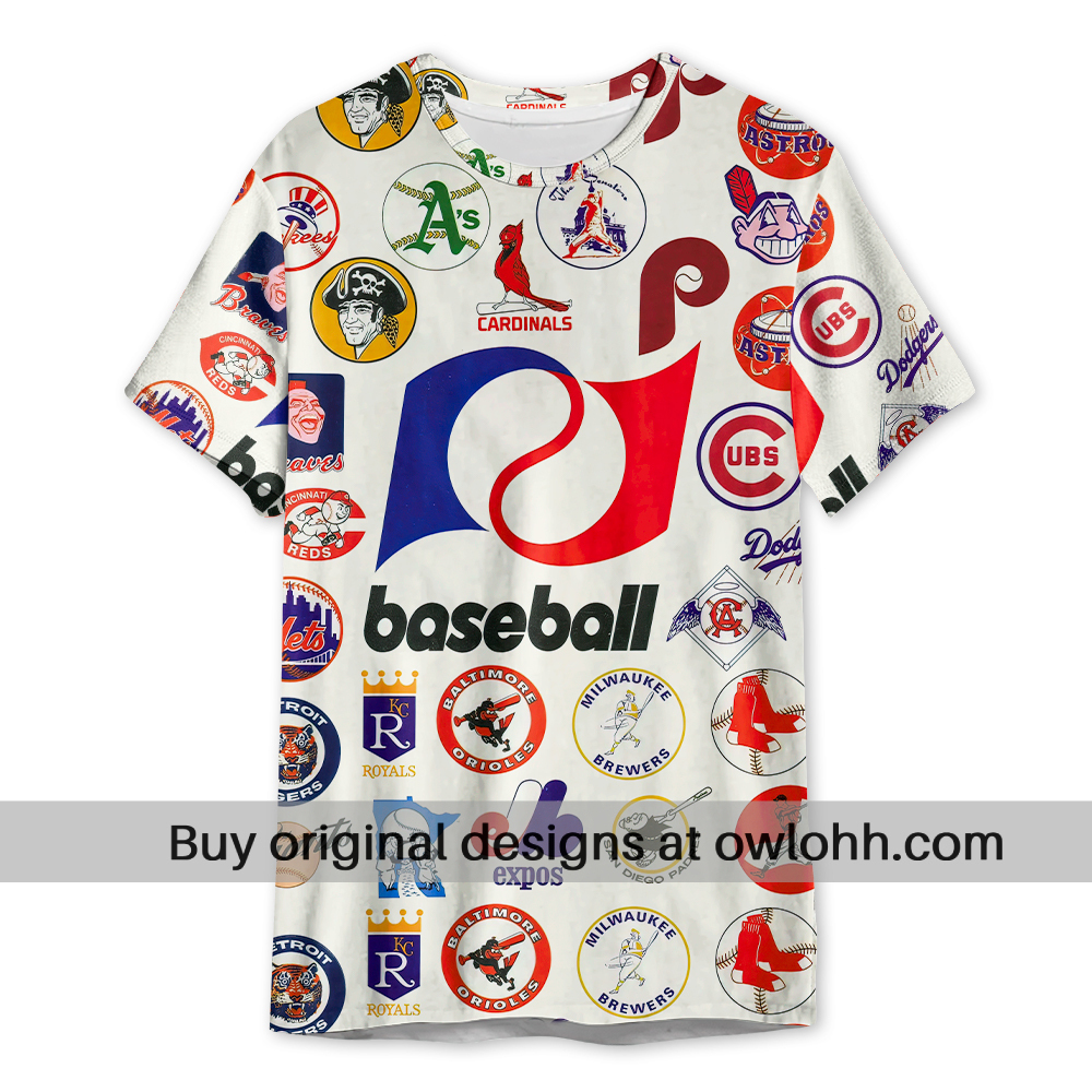 Baseball League Retro - 3D T-shirt - Chic Loom
