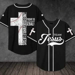 All I need today is a whole lot of Jesus - Baseball Jersey 118 - For Men and Women- Kids - OwlOhh