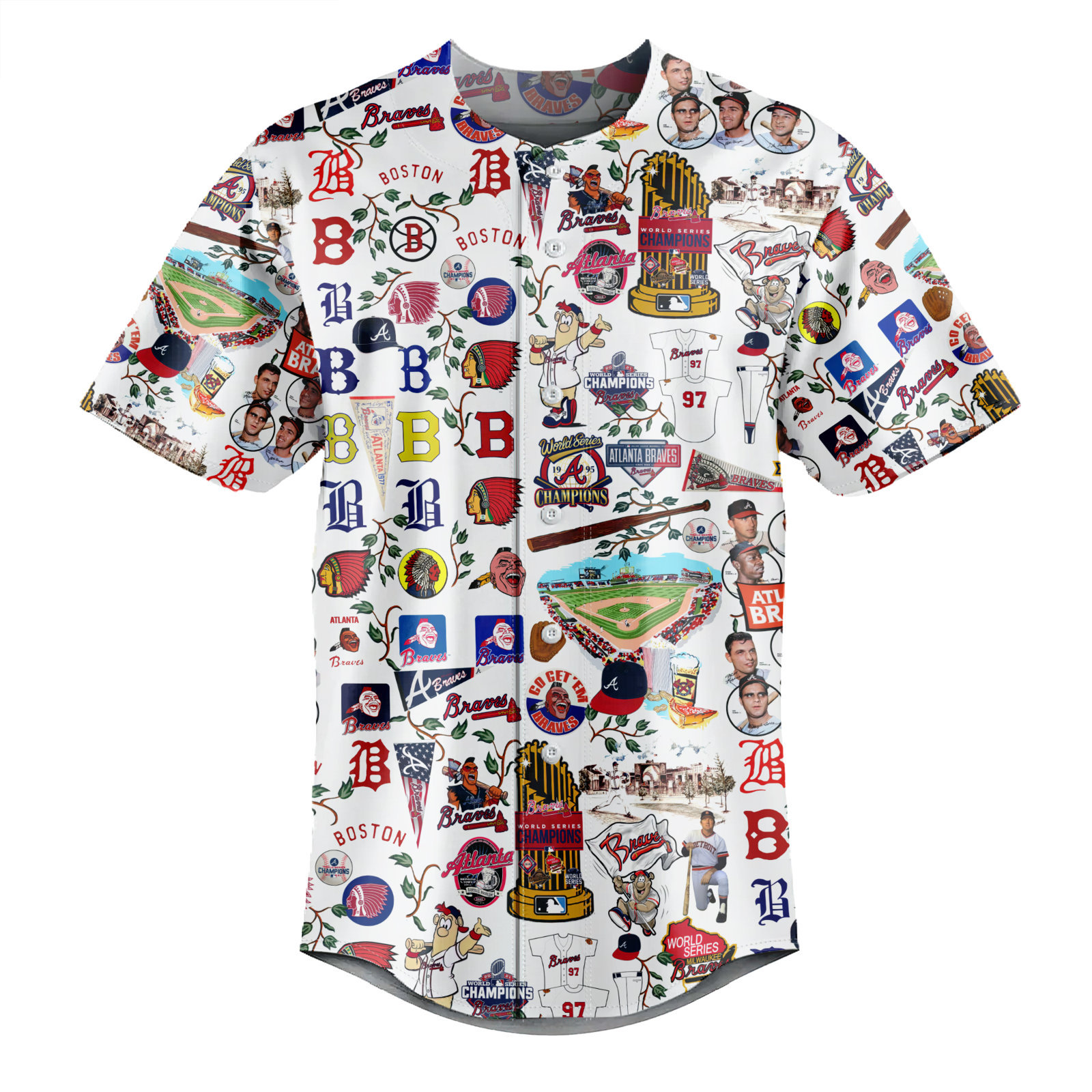 Atlanta Braves Homeruns, Hibiscus, and Golden Memories - Baseball Jersey - Chic Loom