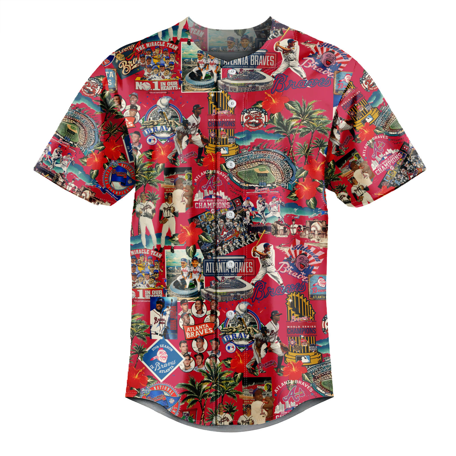 Atlanta Braves Palm Trees, Pennants, and Baseball Glory - Baseball Jersey - Chic Loom
