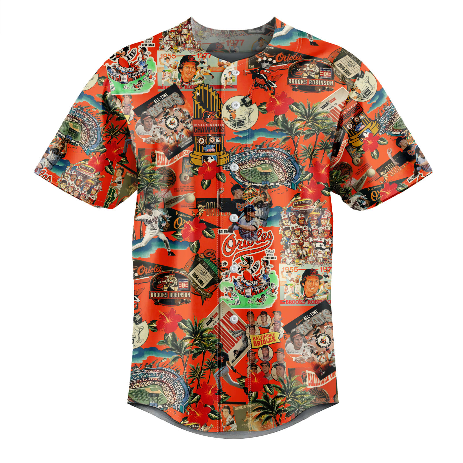 Baltimore Orioles Palm Trees, Pennants, and Baseball Glory - Baseball Jersey - Chic Loom