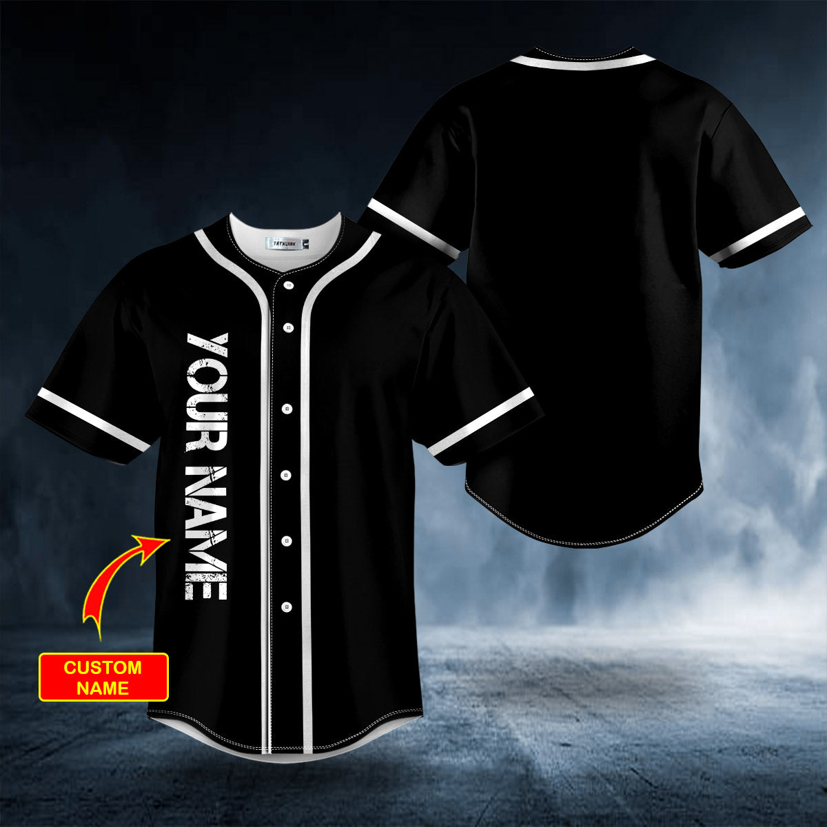 Black Custom Baseball Jersey