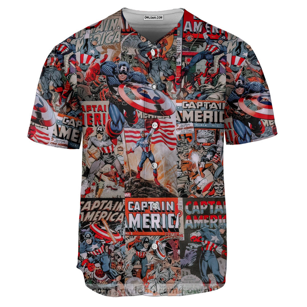 Captain America - Baseball Jersey - Chic Loom