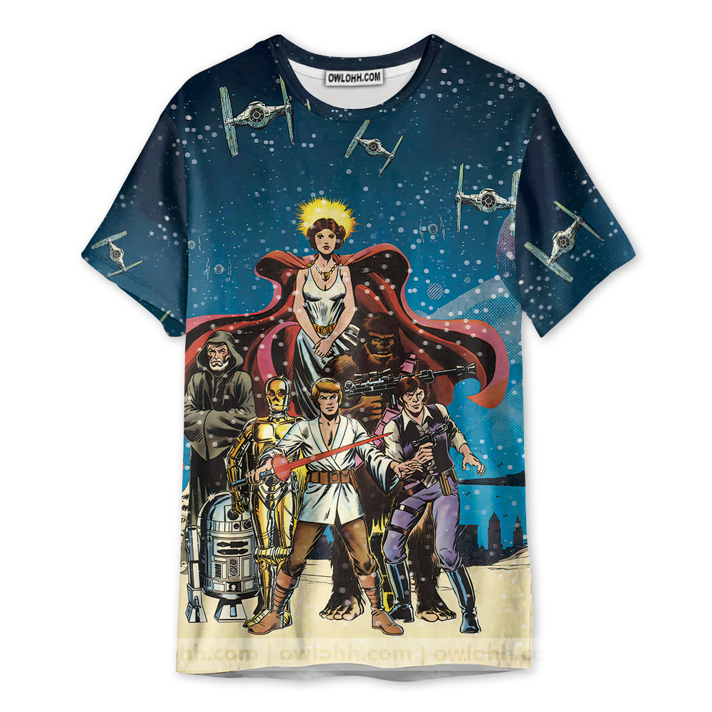 Christmas Star Wars Celebrate Star Wars The Force Awakens - Unisex 3D T-shirt - Chic Loom
