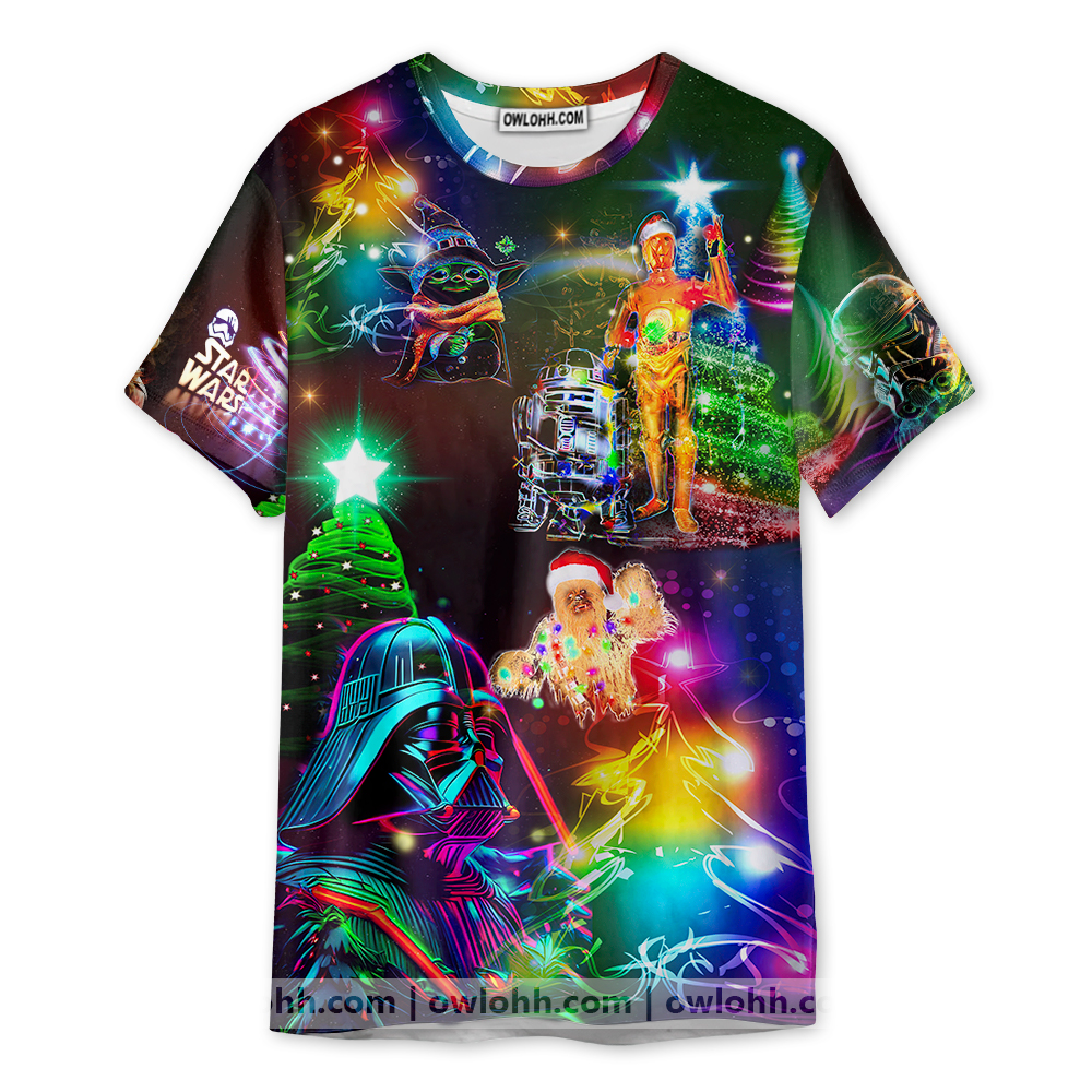 Christmas Star Wars Christmas Merry Everything Happy Always - Unisex 3D T-shirt - Chic Loom