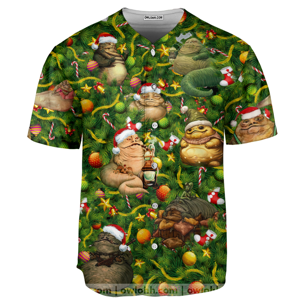 Christmas Star Wars Jabba The Hutt Comfort And Joy - Baseball Jersey - Chic Loom