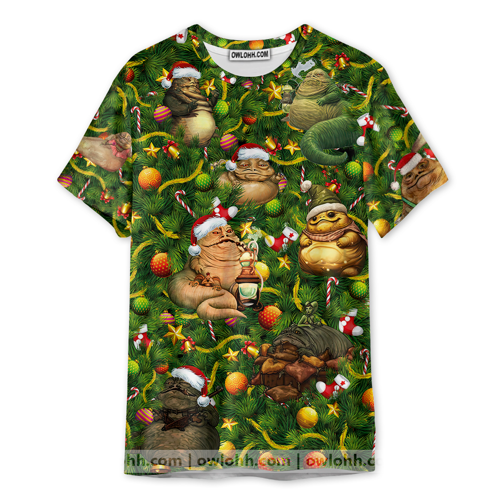 Christmas Star Wars Jabba The Hutt Comfort And Joy - Unisex 3D T-shirt - Chic Loom