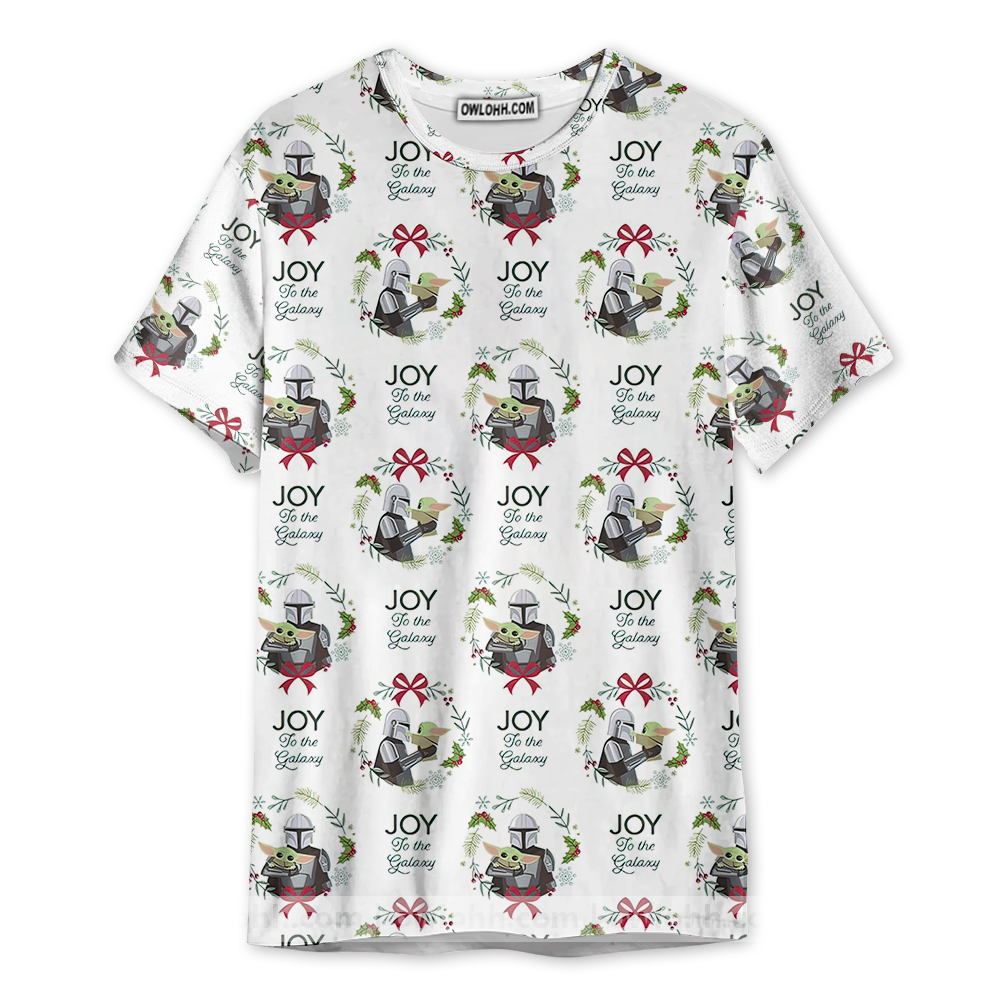 Christmas Star Wars Mandalorian Joy To The Galaxy - Unisex 3D T-shirt - Chic Loom