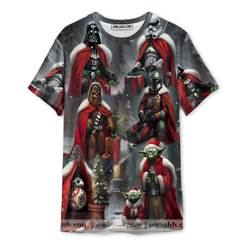 Christmas Star Wars Santa's Coming To Town - Unisex 3D T-shirt - Chic Loom