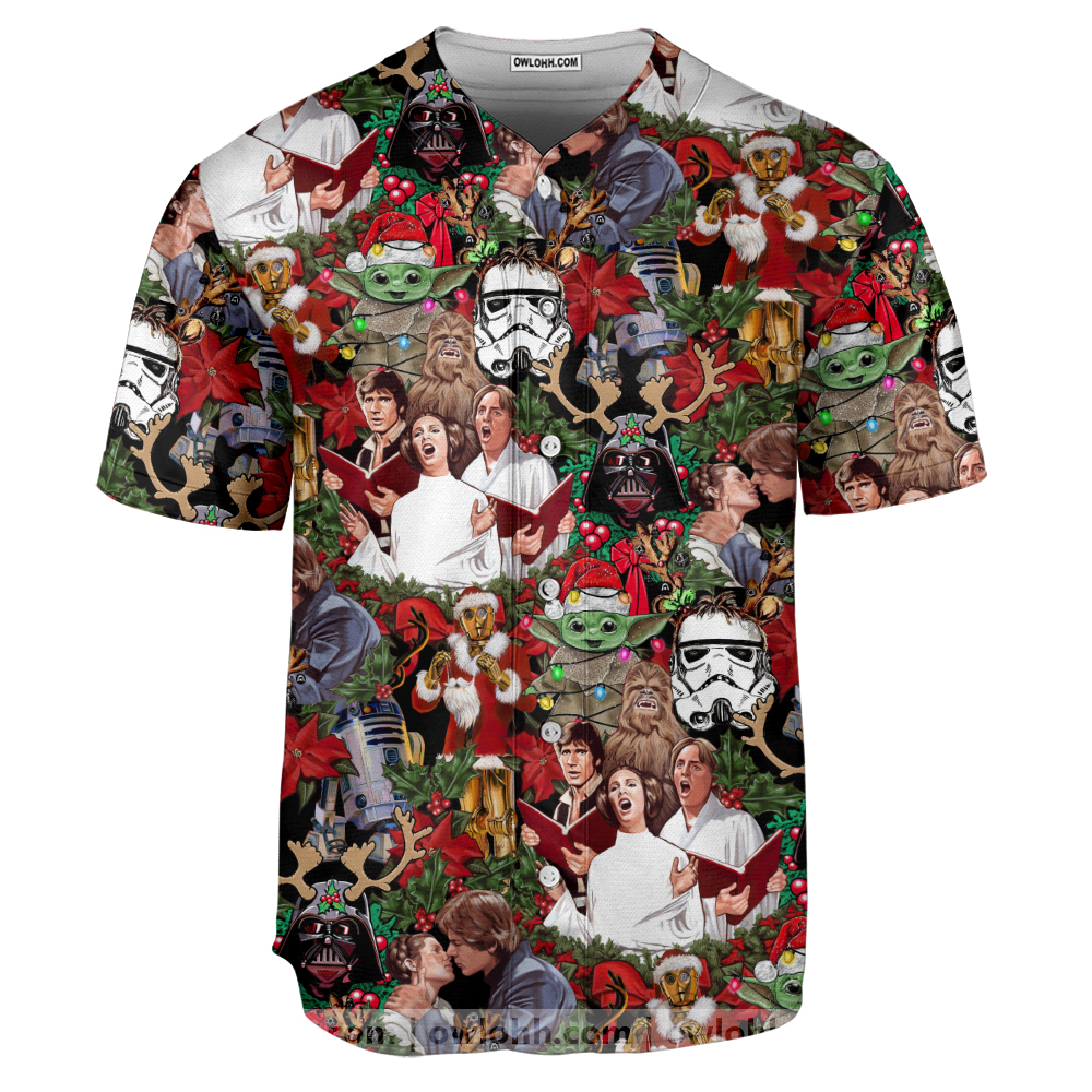 Christmas Star Wars Season's Greetings Funny Holiday - Baseball Jersey - Chic Loom