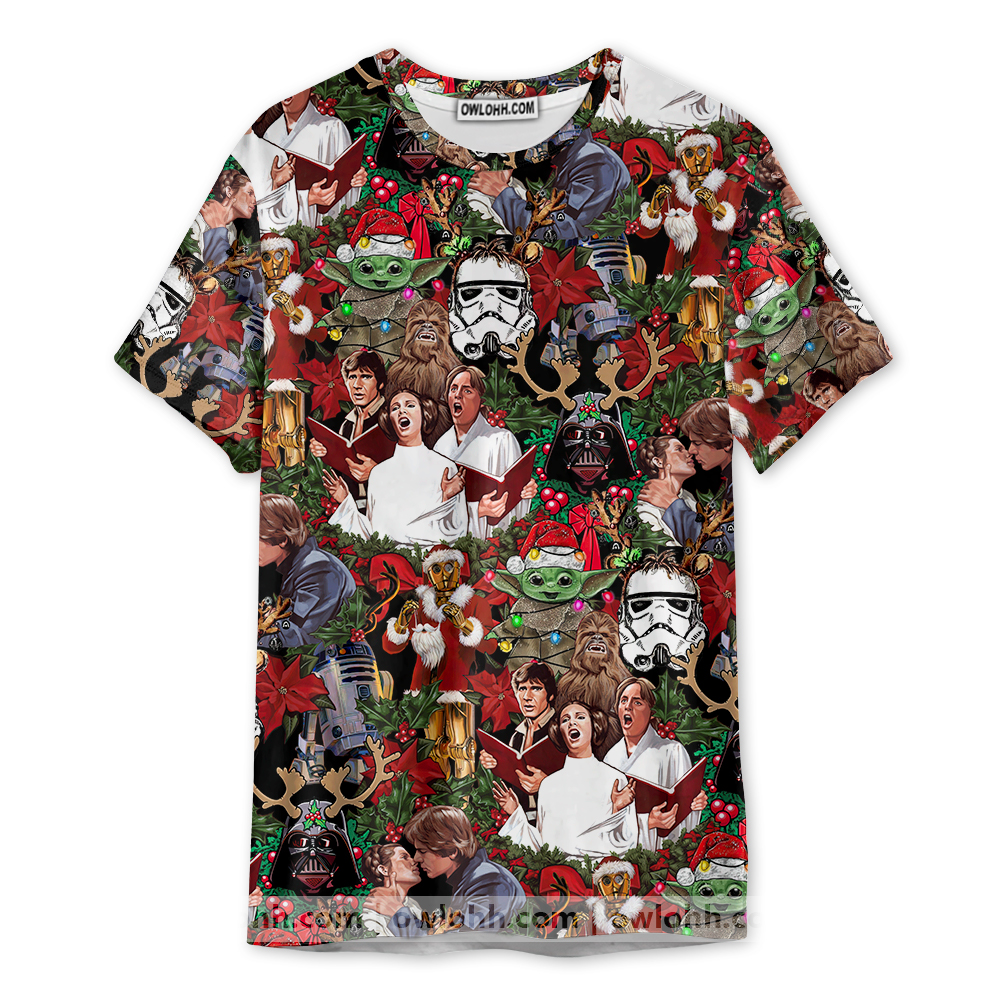 Christmas Star Wars Season's Greetings Funny Holiday - Unisex 3D T-shirt - Chic Loom