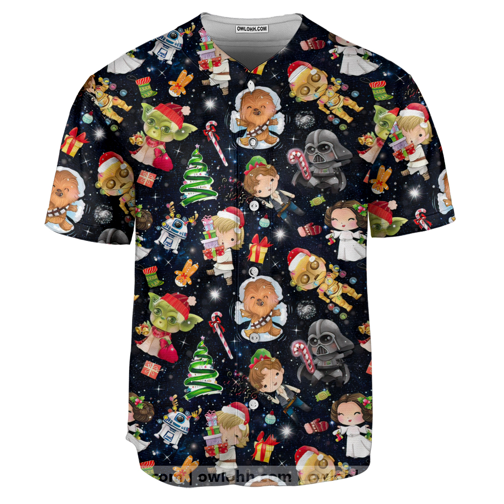 Christmas Star Wars Space Wars Christmas - Baseball Jersey - Chic Loom