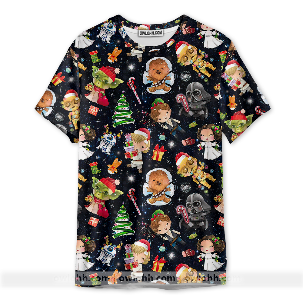 Christmas Star Wars Space Wars Christmas - Unisex 3D T-shirt - Chic Loom