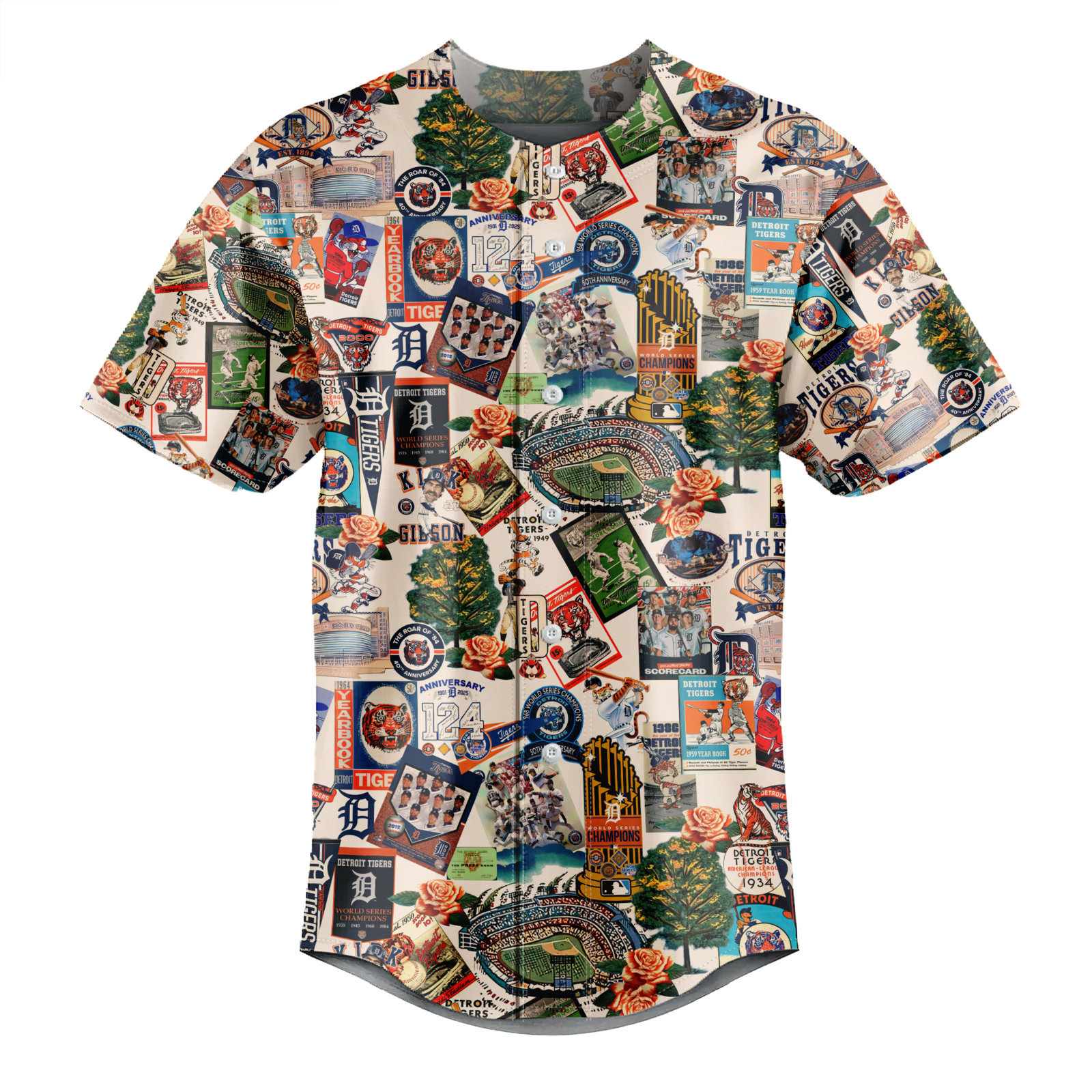 Detroit Tigers Where the Sun Meets Vintage Dreams - Baseball Jersey - Chic Loom