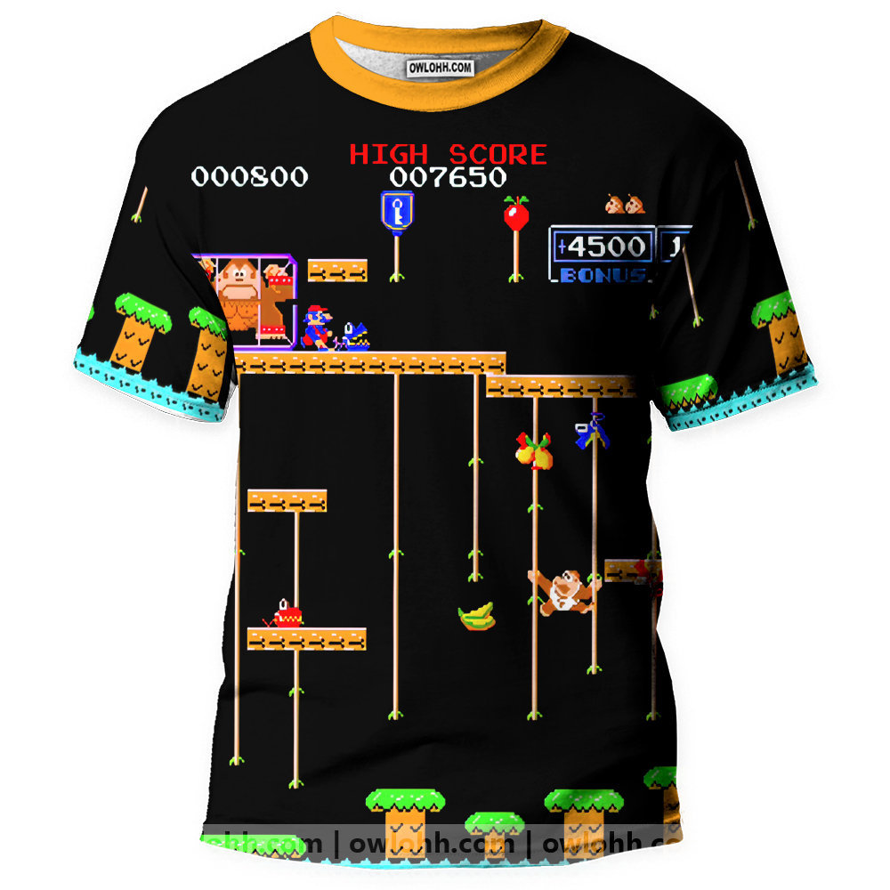 Donkey Kong And Mario - 3D T-shirt - Chic Loom