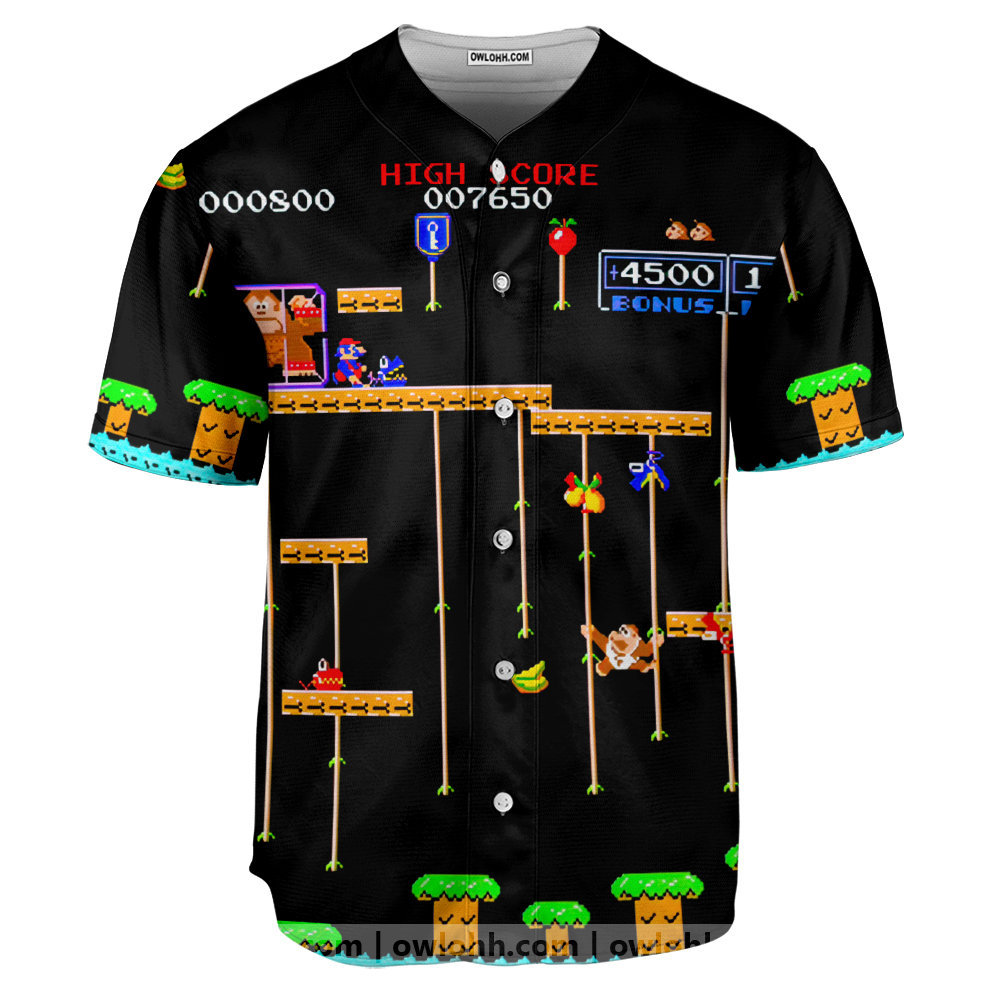 Donkey Kong And Mario - Baseball Jersey - Chic Loom