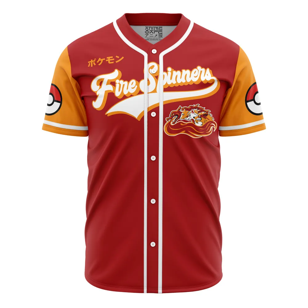 Fire Spinners Pokemon Baseball Jersey