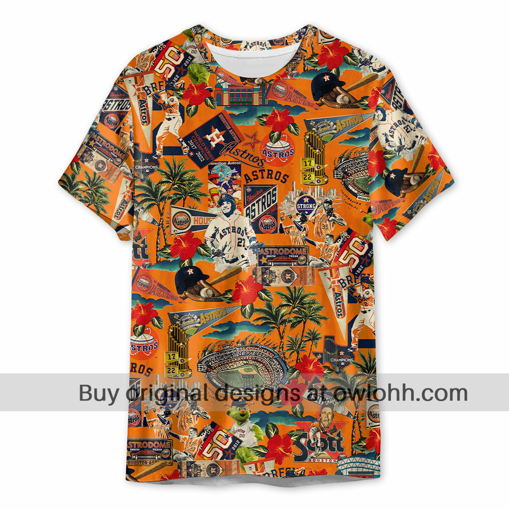 Houston Astros Legends Play Under the Sunset Skies - 3D T-shirt - Chic Loom