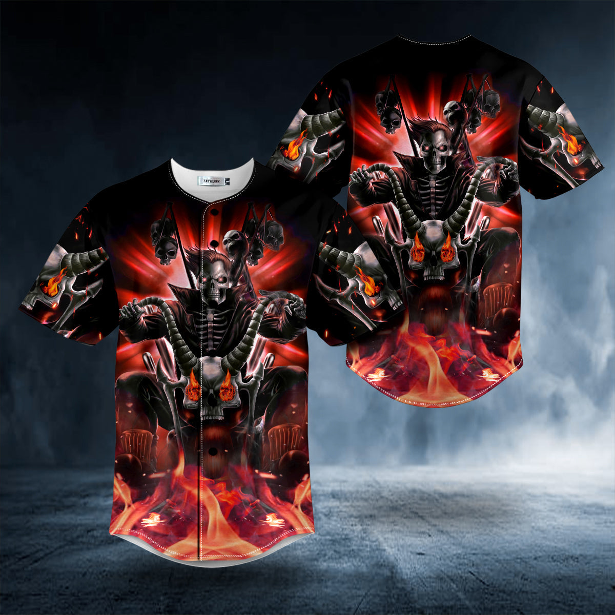 Hunter Killer Biker Fire Racer Skull Baseball Jersey Shirts - Mens Sport Shirts - Meaningful Gifts For Him
