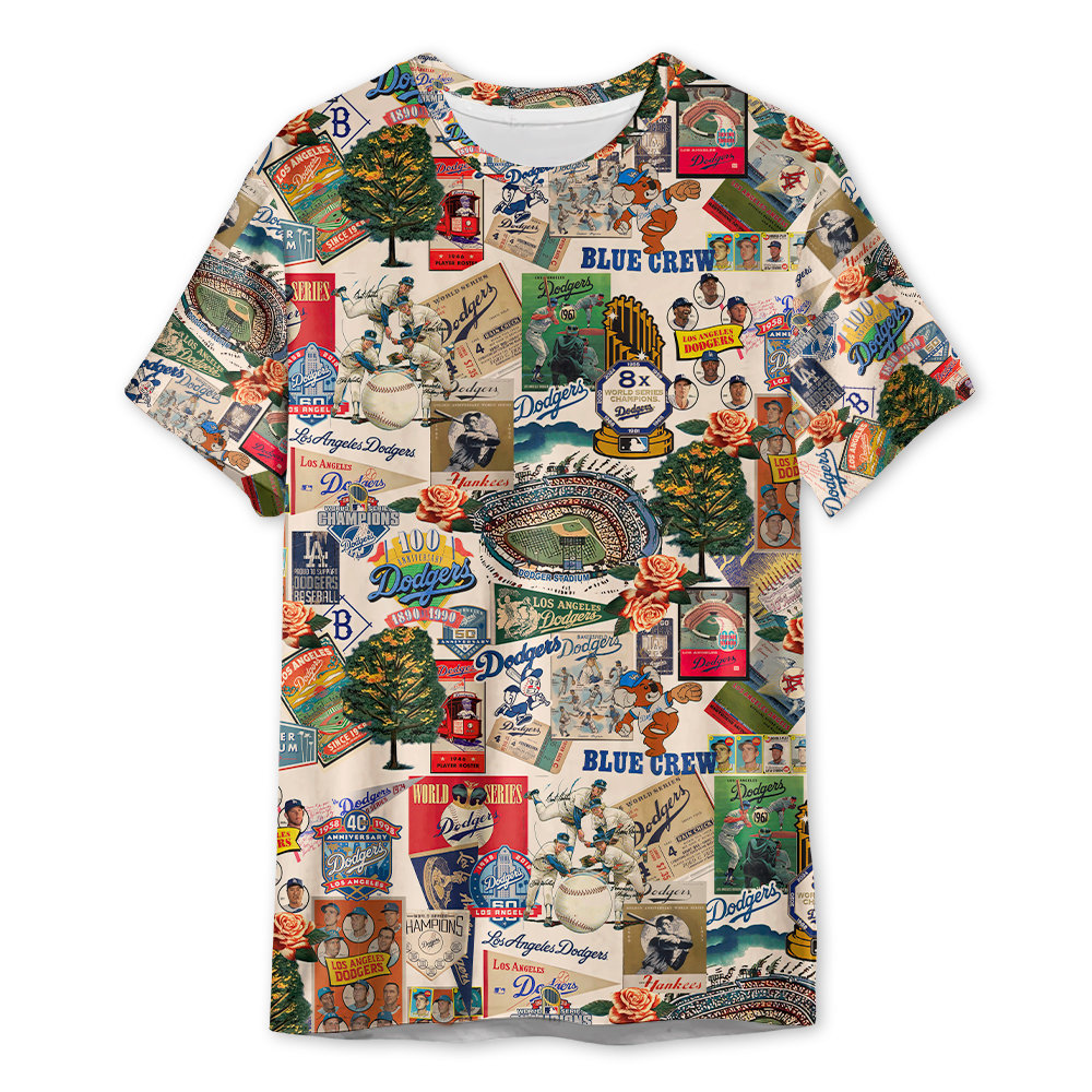 Los Angeles Dodgers Where the Sun Meets Vintage Dreams - 3D T-shirt - Chic Loom