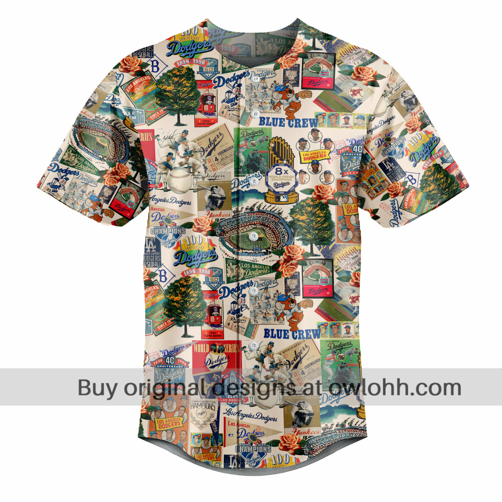 Los Angeles Dodgers Where the Sun Meets Vintage Dreams - Baseball Jersey - Chic Loom