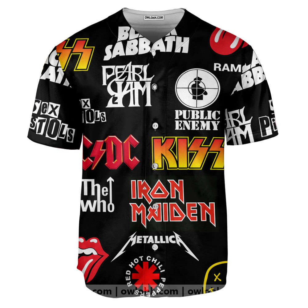 Mens Rock And Roll Punk - Baseball Jersey - Chic Loom