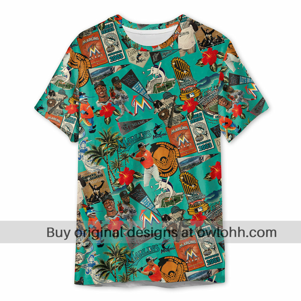 Miami Marlins Legends Play Under the Sunset Skies - 3D T-shirt - Chic Loom