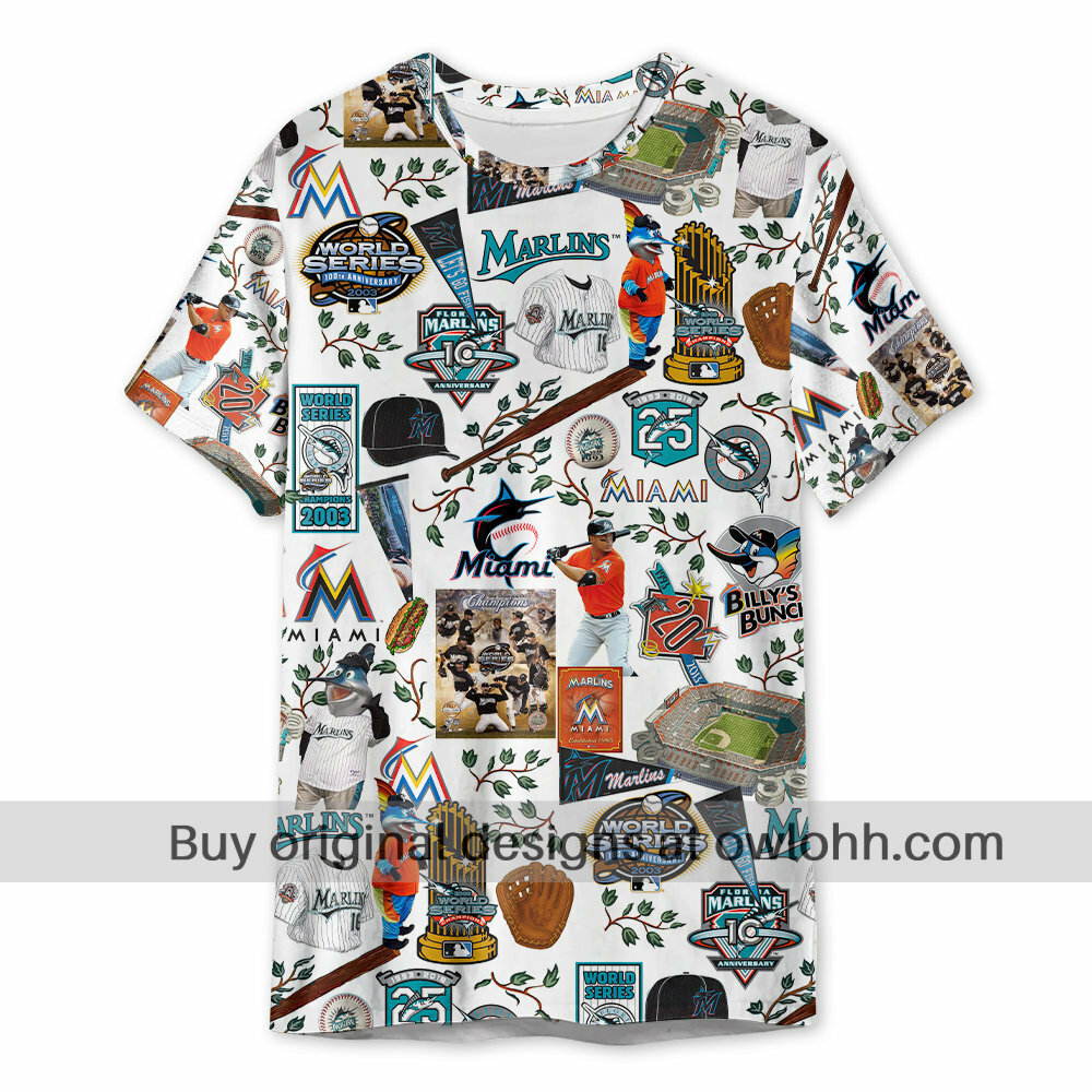 Miami Marlins World Series Vintage - 3D T-shirt - Chic Loom